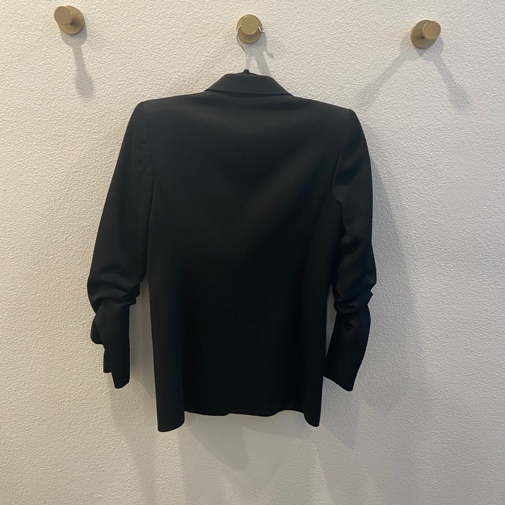 Theory Wool Blend Two Button Ventless Ruched Slee… - image 4